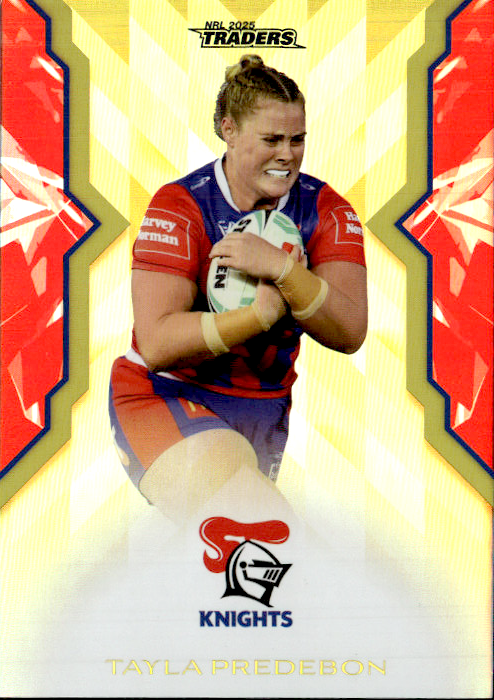 Tayla Predebon Knights Womens Gold Parallel #037/197 2025 NRL Traders Trading Card WG31/70