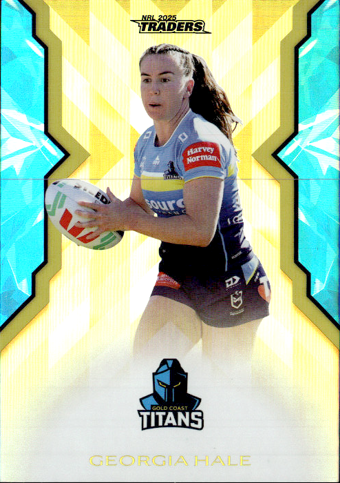 Georgia Hale Titans Womens Gold Parallel #148/197 2025 NRL Traders Trading Card WG27/70