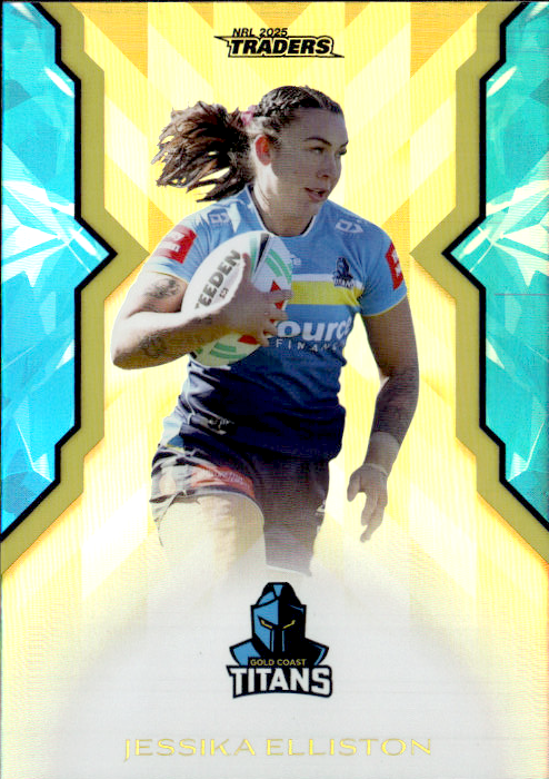 Jessika Elliston Titans Womens Gold Parallel #072/197 2025 NRL Traders Trading Card WG26/70