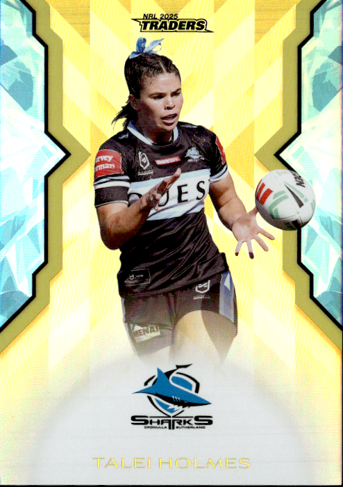 Talei Holmes Sharks Womens Gold Parallel #118/197 2025 NRL Traders Trading Card WG17/70