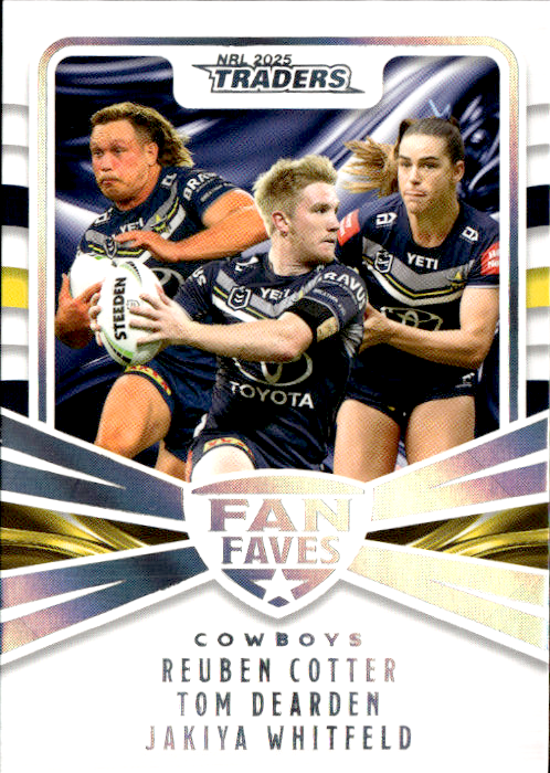 Cowboys Fan Faves Teams 2025 NRL Traders Trading Card FFT 10/17