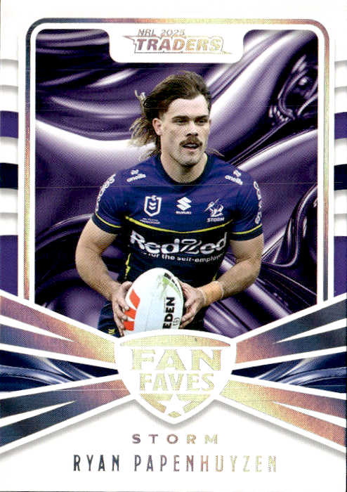 Ryan Papenhuyzen Storm Fan Faves 2025 NRL Traders Trading Card FF 24/51