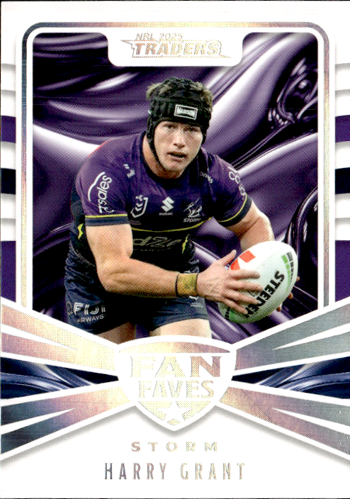 Harry Grant Storm Fan Faves 2025 NRL Traders Trading Card FF 22/51