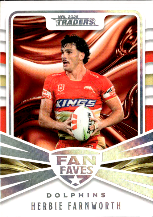 Herbie Farnworth Dolphins Fan Faves 2025 NRL Traders Trading Card FF 13/51