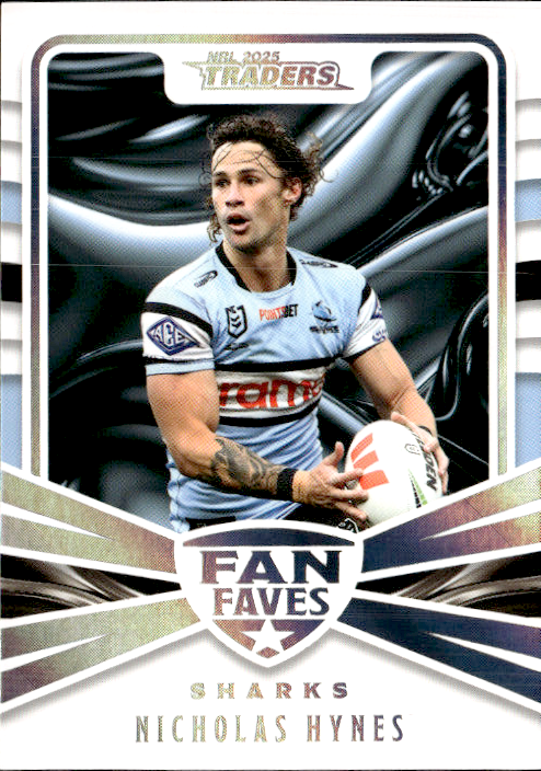 Nicholas Hynes Sharks Fan Faves 2025 NRL Traders Trading Card FF 11/51