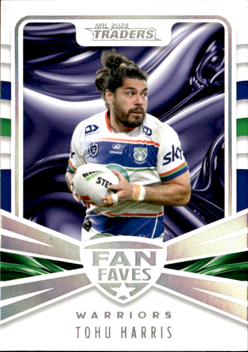 Tohu Harris Warriors Fan Faves 2025 NRL Traders Trading Card FF 46/51