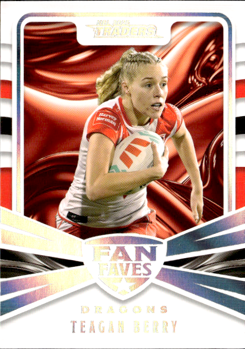 Teagan Berry Dragons Fan Faves 2025 NRL Traders Trading Card FF 42/51