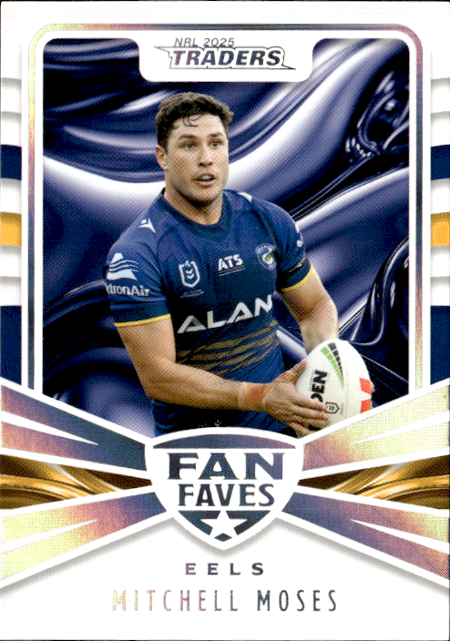 Mitchell Moses Eels Fan Faves 2025 NRL Traders Trading Card FF 31/51