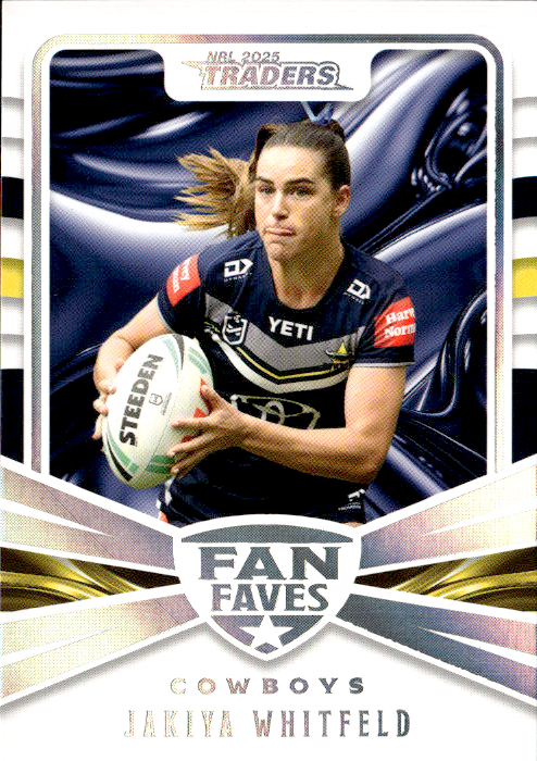 Jakiya Whitfeld Cowboys Fan Faves 2025 NRL Traders Trading Card FF 30/51