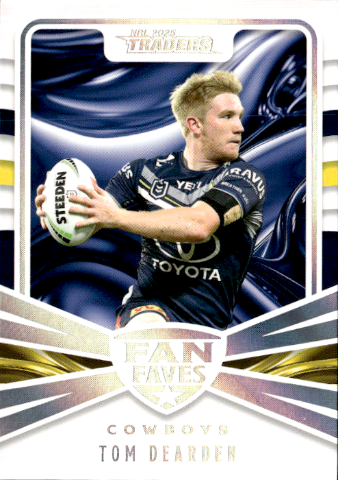 Tom Dearden Cowboys Fan Faves 2025 NRL Traders Trading Card FF 29/51