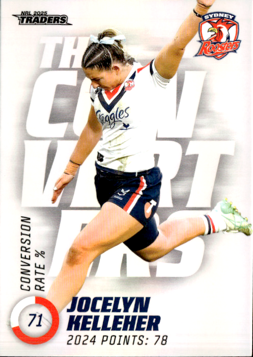 Jocelyn Kelleher Roosters The Converters 2025 NRL Traders Trading Card TC 26/27