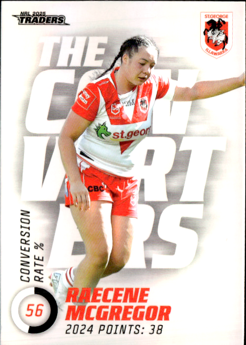Raecene McGregor Dragons The Converters 2025 NRL Traders Trading Card TC 25/27