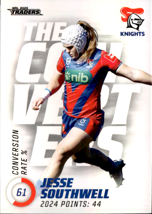 Jesse Southwell Knights The Converters 2025 NRL Traders Trading Card TC 22/27