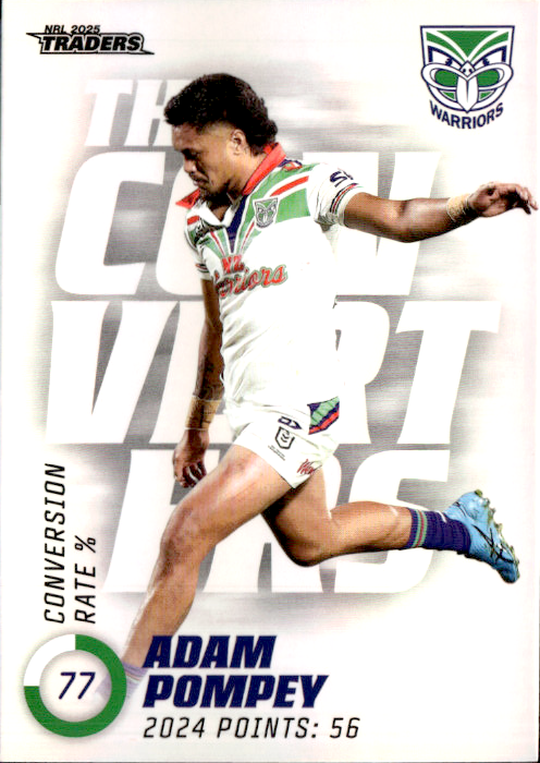 Adam Pompey Warriors The Converters 2025 NRL Traders Trading Card TC 16/27