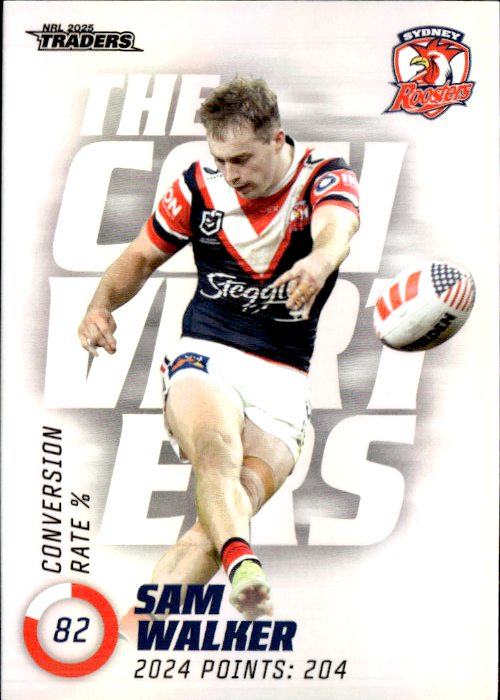 Sam Walker Roosters The Converters 2025 NRL Traders Trading Card TC 15/27