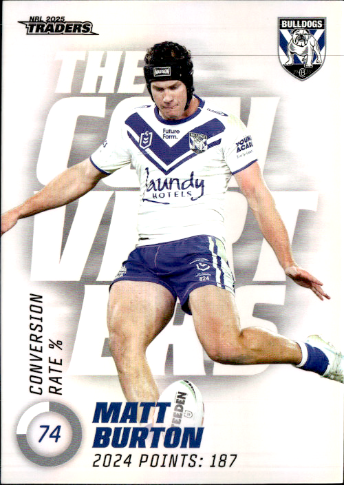 Matt Burton Bulldogs The Converters 2025 NRL Traders Trading Card TC 03/27