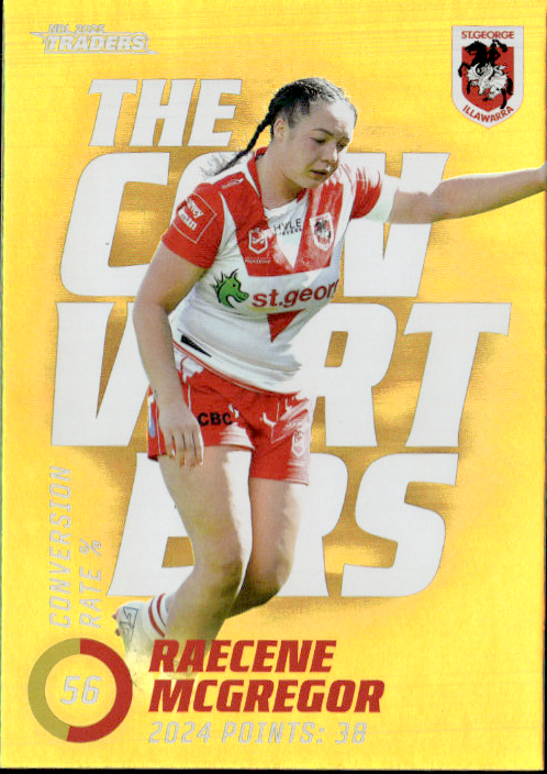 Raecene McGregor Dragons The Converters Gold 2025 NRL Traders Trading Card TCP 25/27