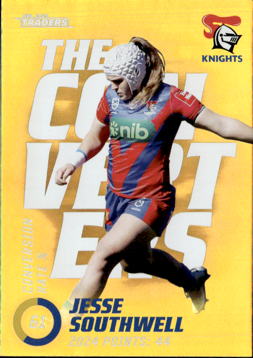 Jesse Southwell Knights The Converters Gold 2025 NRL Traders Trading Card TCP 22/27