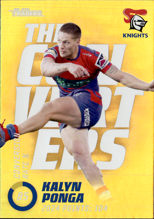 Kalyn Ponga Knights The Converters Gold 2025 NRL Traders Trading Card TCP 09/27