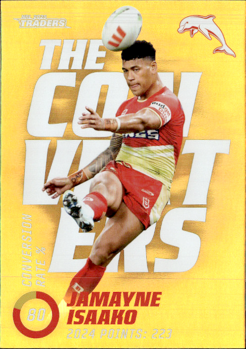 Jamayne Isaako Dolphins The Converters Gold 2025 NRL Traders Trading Card TCP 05/27