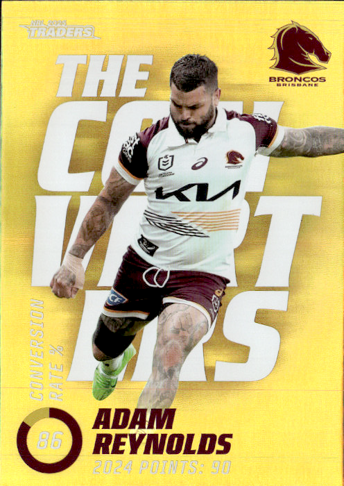 Adam Reynolds Broncos The Converters Gold 2025 NRL Traders Trading Card TCP 01/27
