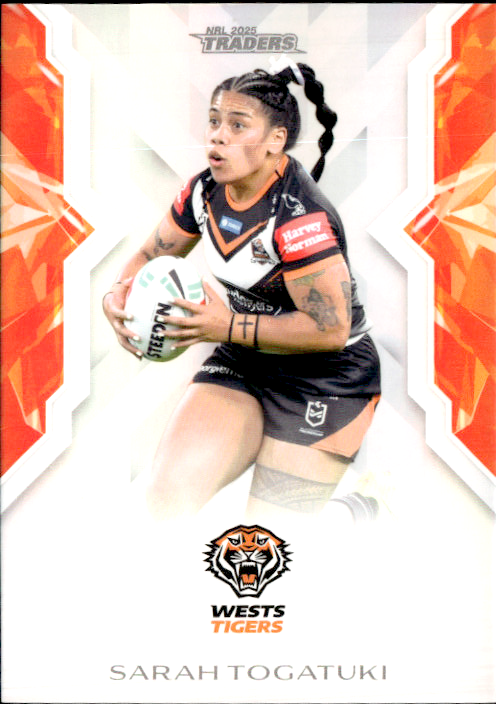 Sarah Togatuki West Tigers NRL Women 2025 NRL Traders Trading Card W 69/70