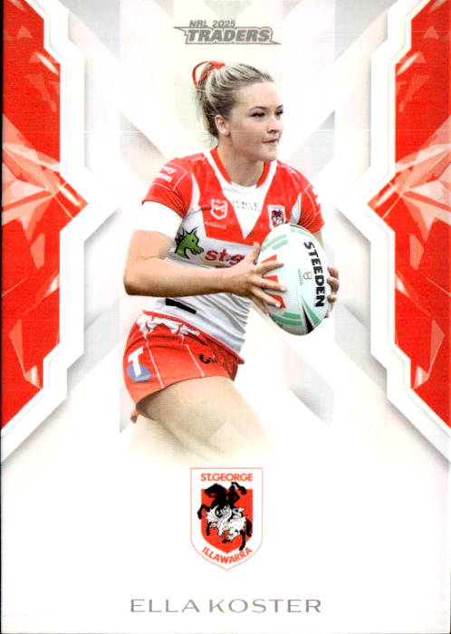 Ella Koster Dragons NRL Women 2025 NRL Traders Trading Card W 53/70