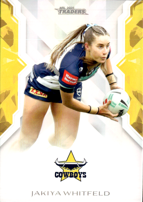 Jakiya Whitfeld Cowboys NRL Women 2025 NRL Traders Trading Card W 42/70