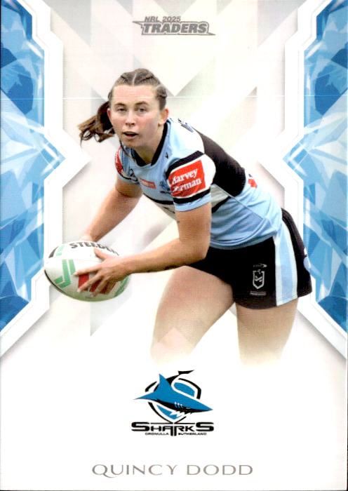 Quincy Dodd Sharks NRL Women 2025 NRL Traders Trading Card W 16/70
