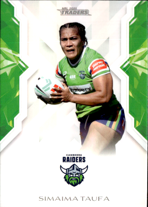 Simaima Taufa Raiders NRL Women 2025 NRL Traders Trading Card W 13/70