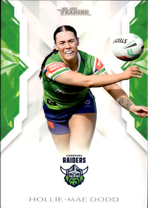 Hollie-Mae Dodd Raiders NRL Women 2025 NRL Traders Trading Card W 10/70