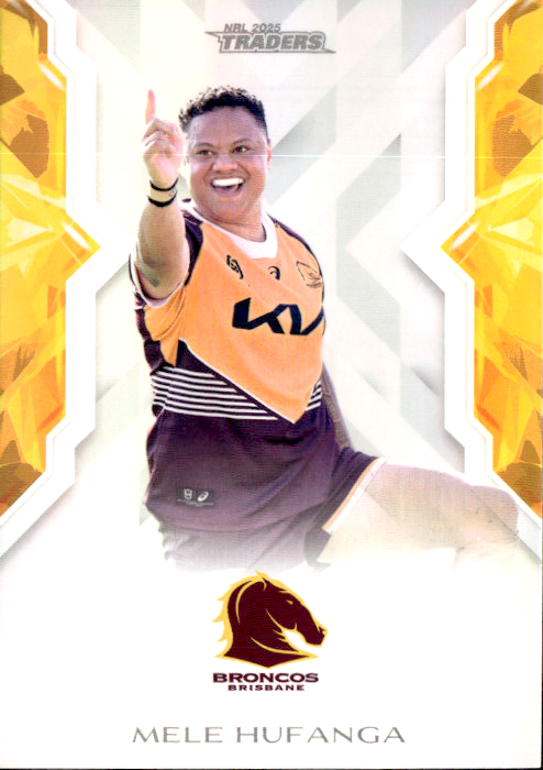 Mele Hufanga Broncos NRL Women 2025 NRL Traders Trading Card W 04/70