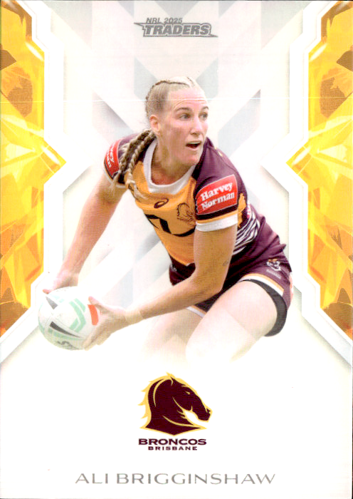Ali Brigginshaw Broncos NRL Women 2025 NRL Traders Trading Card W 02/70