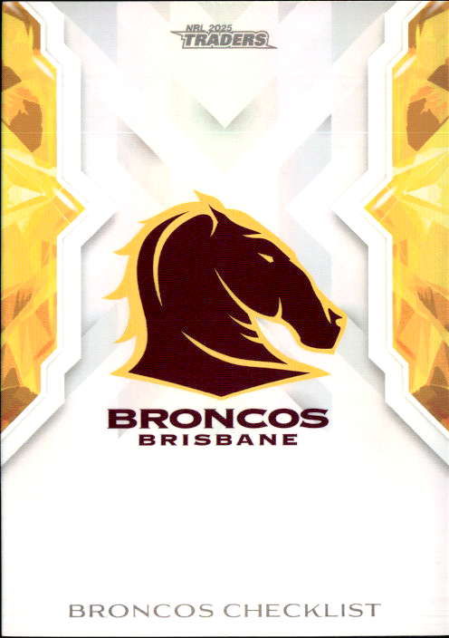 Broncos Checklist  NRL Women 2025 NRL Traders Trading Card W 01/70