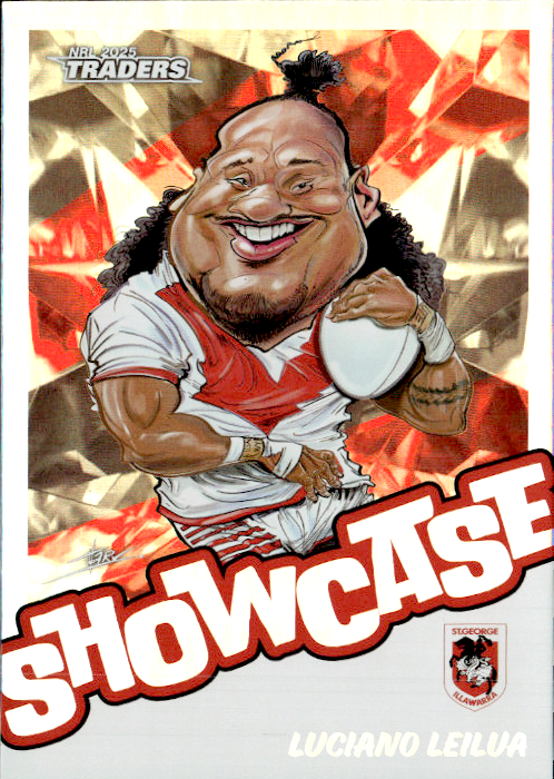 Luciano Leilua Dragons Showcase 2025 NRL Traders Trading Card S 15/18
