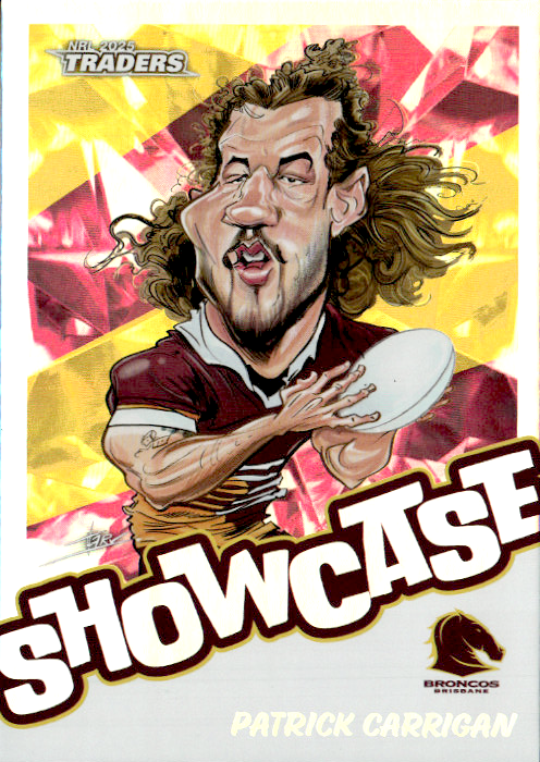 Patrick Carrigan Broncos Showcase 2025 NRL Traders Trading Card S 02/18