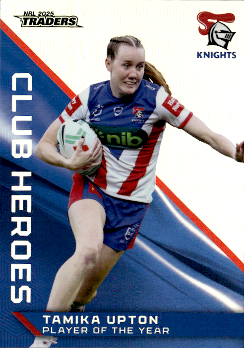 Tamika Upton Knights Club Heroes 2025 NRL Traders Trading Card CH 23/44