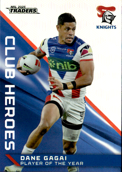 Dane Gagai Knights Club Heroes 2025 NRL Traders Trading Card CH 21/44