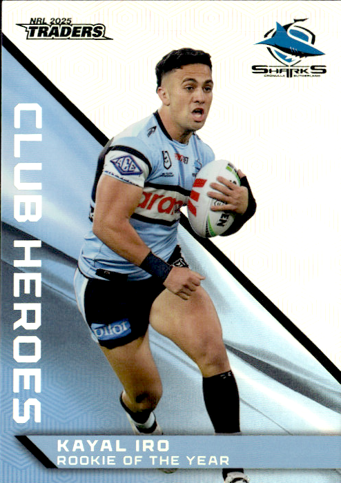 Kayal Iro Sharks Club Heroes 2025 NRL Traders Trading Card CH 10/44
