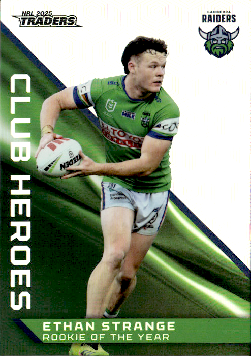 Ethan Strange Raiders Club Heroes 2025 NRL Traders Trading Card CH 05/44