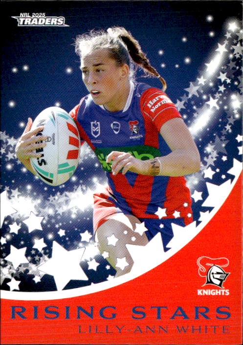 Lilly-Ann White Knights Rising Stars 2025 NRL Traders Trading Card RS 27/51