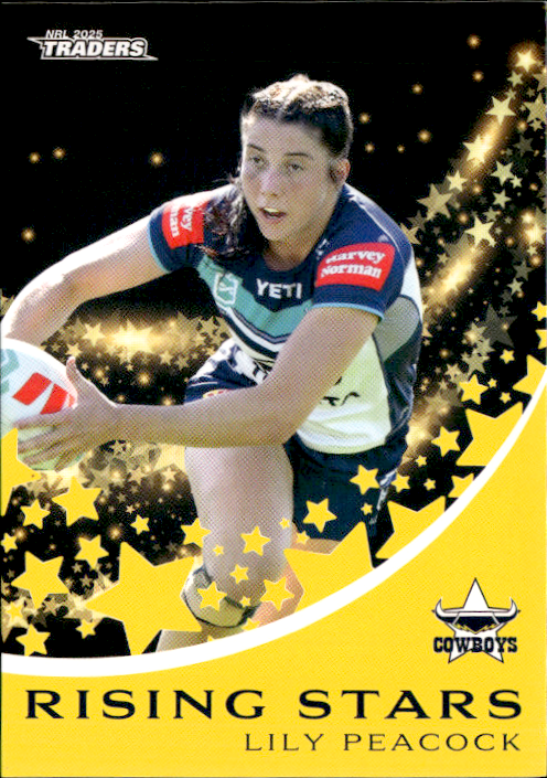 Lily Peacock Cowboys Rising Stars 2025 NRL Traders Trading Card RS 30/51