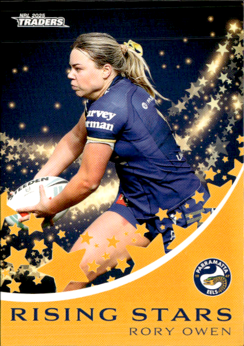 Rory Owen Eels Rising Stars 2025 NRL Traders Trading Card RS 33/51