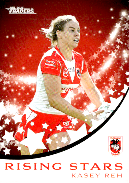 Kasey Reh Dragons Rising Stars 2025 NRL Traders Trading Card RS 42/51