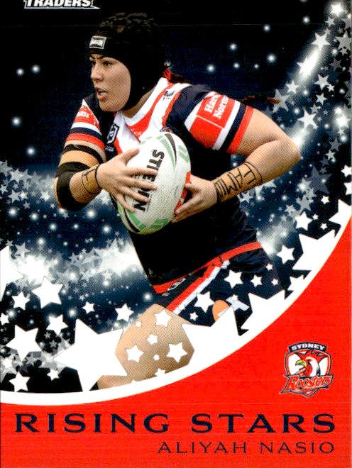 Aliyah Nasio Roosters Rising Stars 2025 NRL Traders Trading Card RS 45/51