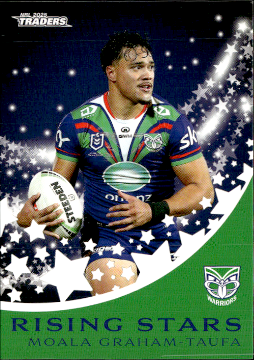 Moala Graham-Taufa Warriors Rising Stars 2025 NRL Traders Trading Card RS 47/51