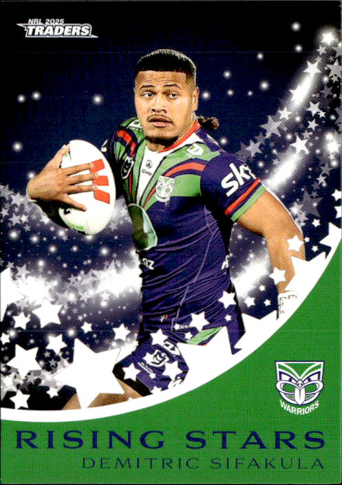 Demitric Sifakula Warriors Rising Stars 2025 NRL Traders Trading Card RS 48/51