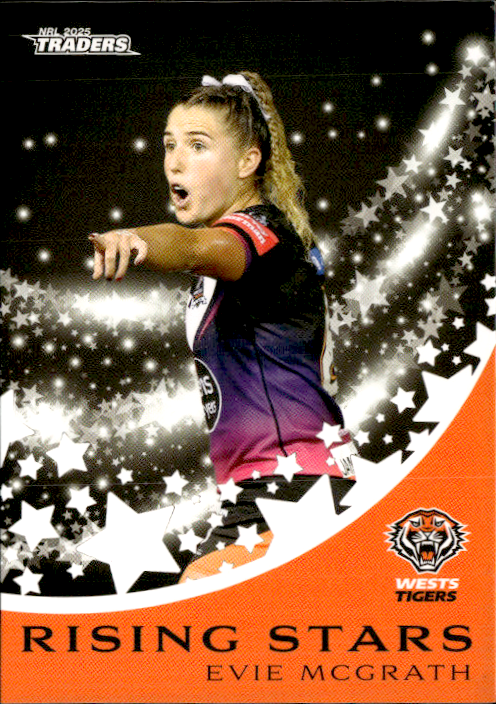 Evie McGrath West Tigers Rising Stars 2025 NRL Traders Trading Card RS 51/51