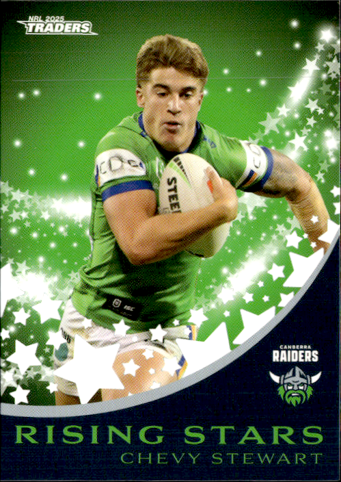 Chevy Stewart Raiders Rising Stars 2025 NRL Traders Trading Card RS 05/51