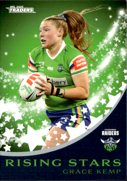 Grace Kemp Raiders Rising Stars 2025 NRL Traders Trading Card RS 06/51